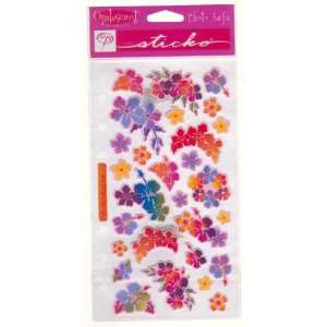  Sticko Stickers   Hawaiian Flowers   Opalescent Stickers 