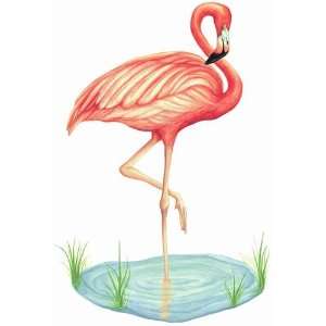  Flamingo   Tatouage Rub On Wall Transfer