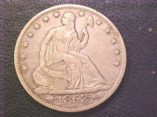 1853 O Seated Liberty Half DollarVery Choice XF GradeXF++/AU 