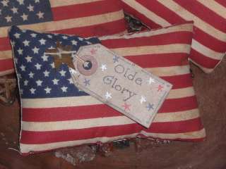 Primitive Americana Flag Heart/Star Ornies Bowl Fillers  
