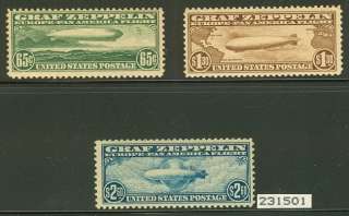    15 Complete Zeppelin set, og, NH, VF, C15 w/PF cert, Scott $2,325.00