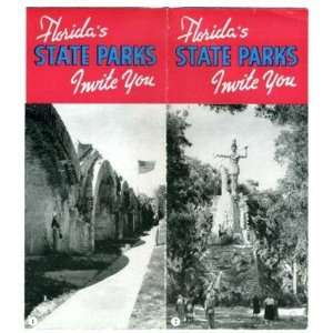  Florida State Parks Invite You Brochure 1940s Historic 
