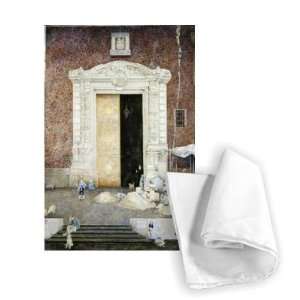  Stone masons, the Capilla de las Animas,..   Tea Towel 100 