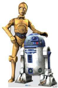 R2D2 & C3PO from CLONE WARS   STANDUP POSTER / STANDEE  