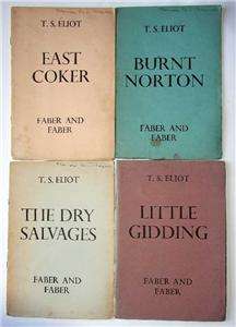 Eliot, Four Quartets 1st Editions in Original Wraps 1941 2  