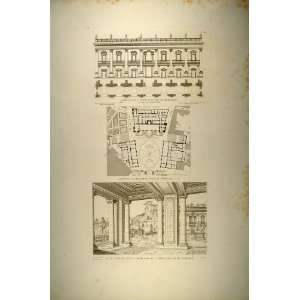  1860 Engraving Capitoline Hill Palazzo dei Conservatori 