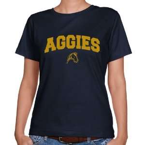  UC Davis Aggies Ladies Navy Blue Logo Arch Classic Fit T 
