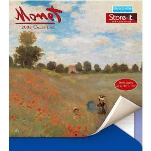  Monet Store It 2008 Pocket Wall Calendar: Office Products