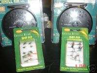 CRYSTAL RIVER CAHIL RIM FLY REEL + 2 pack flys  