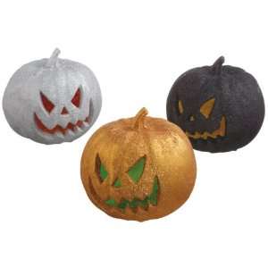  Glitter Led Pumpkin Paper Pulp (Set of 3) Assorted by 