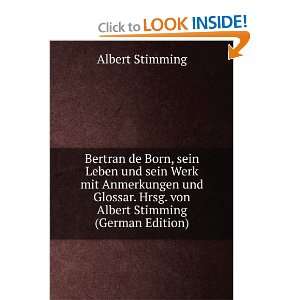   . Hrsg. von Albert Stimming (German Edition) Albert Stimming Books
