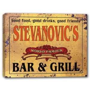  STEVANOVICS Family Name World Famous Bar & Grill 