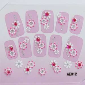YiMei Stereoscopic 3D red diamond studded nail sticker nail decals 