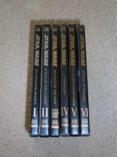 STAR WARS THE COMPLETE SAGA DVD Episodes 1 6, 6 disc set  