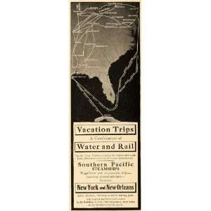 1908 Ad Southern Pacific Steamships Vacation Travel   Original Print 