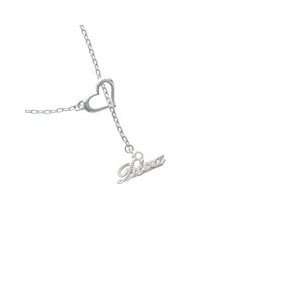  Silver Diva Heart Lariat Charm Necklace: Arts, Crafts 