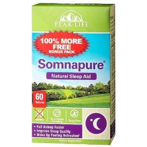  Peak Life   Somnapure Natural Sleep Aid Bonus Pack   60 