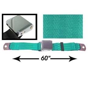   point Lap Seat Belt, Turquoise, 60 Inch Length, with Chrome Lift Latch