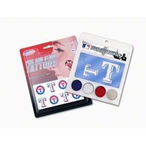  Texas Rangers Face Paint and Tattoo Pack Sports 
