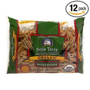 Bella Terra Penne Rigate, 12 Ounce Packages (Pack of 12)  