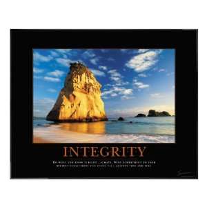  Successories Integrity Cathedral Rock Motivational Poster 