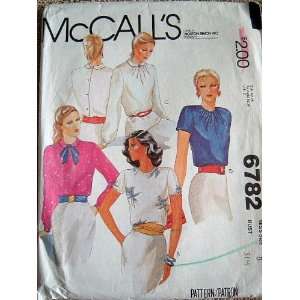 VINTAGE MISSES BLOUSES IN SIZE 8   BUST 31 1/2 MCCALLS SEWING PATTERN 