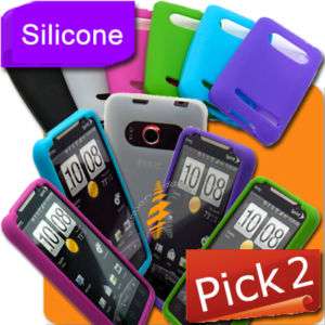 Silicone Rubber Skin Case Cover Sprint HTC EVO 4G  
