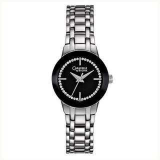Caravelle By Bulova 43L130 Crystal Black Dial Womens Watch bRAND New 