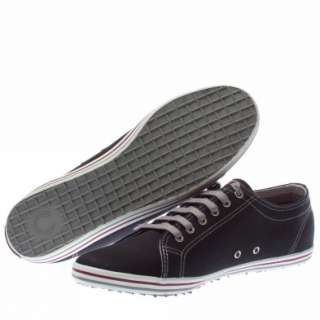   Kingston Twin Tipped Uk Size Black Trainers Shoes Mens New  
