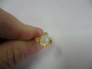 Ladies Beautiful Nugget & Diamond Fire Opal Ring  