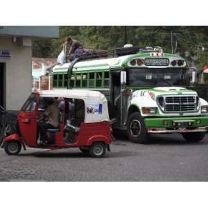  Auto Rickshaw and Public Bus, Panajachel, Lake Atitlan 