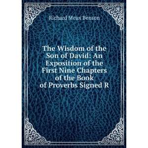   Chapters of the Book of Proverbs Signed R Richard Meux Benson Books
