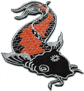 Japanese koi carp fish tattoo Japan love applique iron on patch new G 