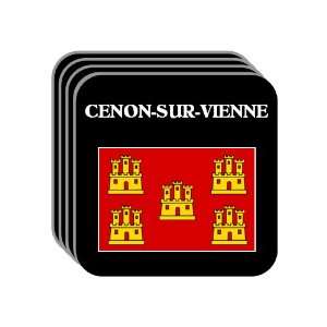 Poitou Charentes   CENON SUR VIENNE Set of 4 Mini Mousepad Coasters
