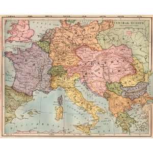  Butler 1887 Antique Map of Central Europe