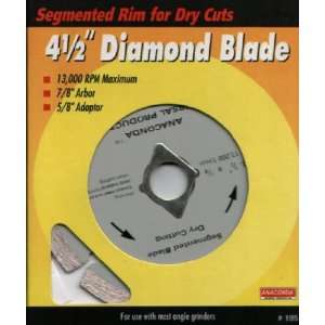  4 1/2 Diamond Blade   Dry Cut (Segmented Rim): Home 