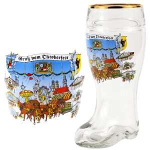   Greetings from Oktoberfest German Glass Beer Boot