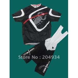 new 2011 castelli cervelo black cycling jersey and bib shorts set hot 