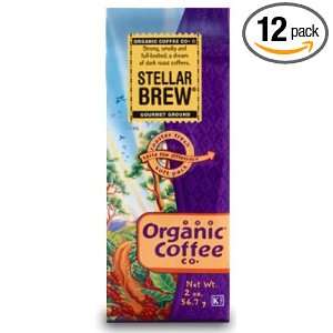 The Organic Coffee Stellar Brew, 2 Ounce Frac Packs (Pack of 12 