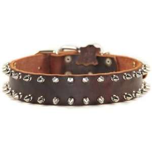  Spike Time Leather Spiked Dog Collars: Pet Supplies