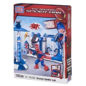  Mega Bloks Spiderman 4 Oscorp Spider Lab: Toys & Games