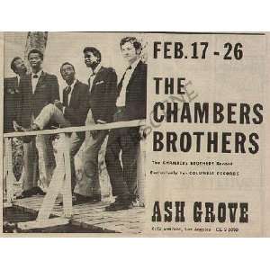  Chambers Brothers Ash Grove Concert Ad 1967