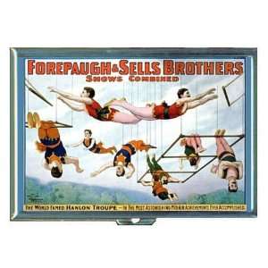  Circus Trapeze Retro Acrobats ID Holder, Cigarette Case or 