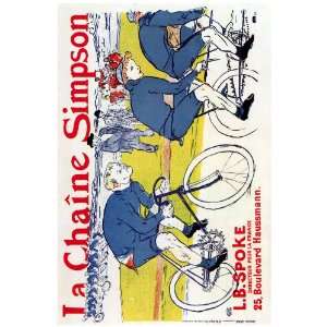 11x 14 Poster. La Chane Simpson Cycle ad Poster. Decor with Unusual 