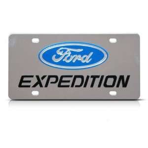 3D Ford Expedition Metal Mirror Finish Stainless Steel License Plate 