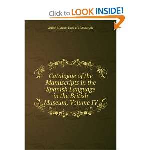  Catalogue of the Manuscripts in the Spanish Language in 