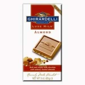 GHIRARDELLI Luxe Milk Almond Bar 12 Count  Grocery 