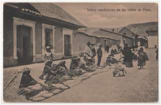 PERU, Puno, STREET SELLERS Fine Old Postcard  