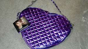  Quilted Bag inspired by Justin Bieber fragrance Someday purple heart