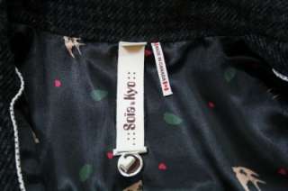 NWT 2011 SOIA & KYO Blk Filia Hooded Wool Jacket XS $350  